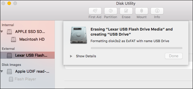 format usb drive on mac for large files